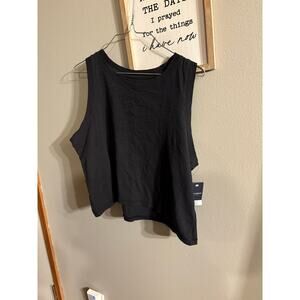 Lucky Brand Black Cropped Tank Size Medium NWT
